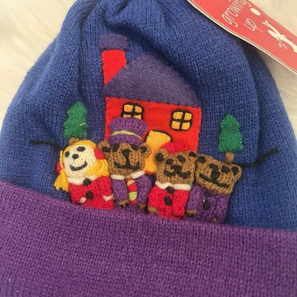 NOS VTG Lord & Taylor Child’s Goldilocks Three Bears Knit Cap With Pom-Pom Top - Picture 3 of 9